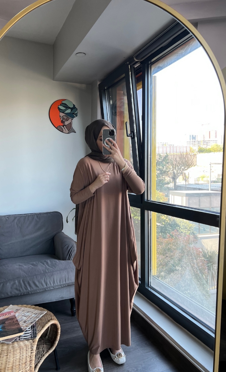 Salaş Sandy Elbise - Tütün