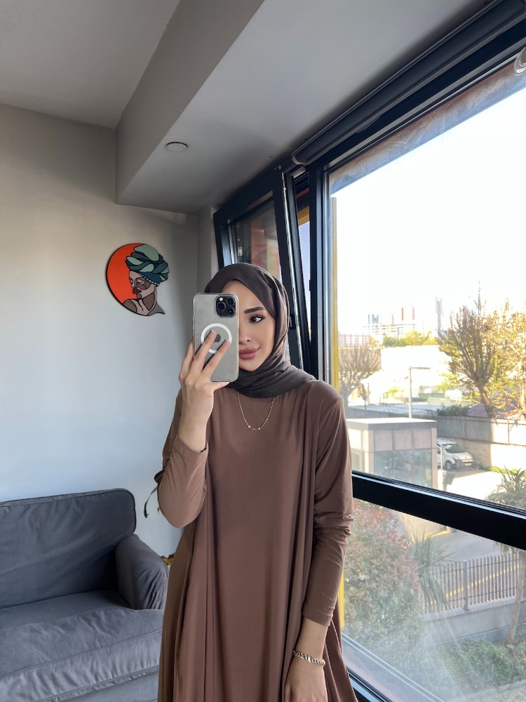 Salaş Sandy Elbise - Tütün