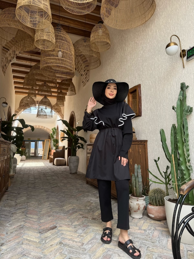 Henna Tesettür Mayo - Siyah